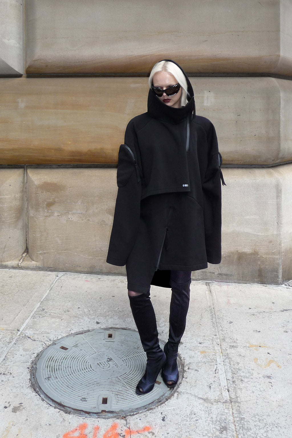 Neo-Trench Hybrid Oversize Hoodie